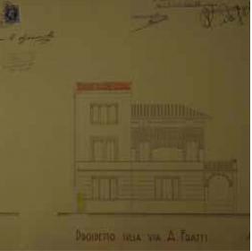 Disegno del progetto di primo ampliamento di Villa Argentina