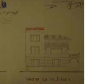 Disegno del progetto di primo ampliamento di Villa Argentina