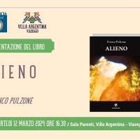 Locandina di presentazione del libro "Alieno" di Franco Pulzone