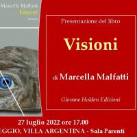 L'invito alla presentazione di "Visioni" del 27 luglio a Villa Argentina