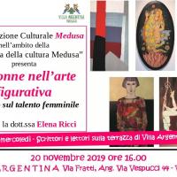 Invito al'evento intitolato Le donne nell'arte figurativa del 20 novembre